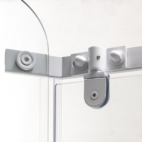 Biała kabina prysznicowa pięciokątna 80x80 drzwi uchylne KZ91A