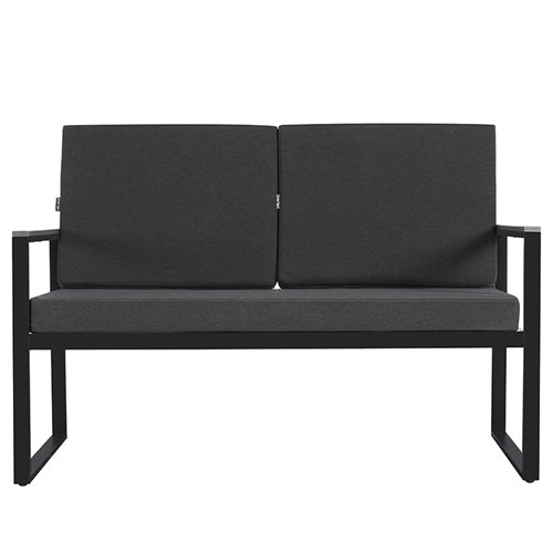 Zestaw mebli ogrodowych metalowych stół, sofa oraz fotele Carter kolor czarny