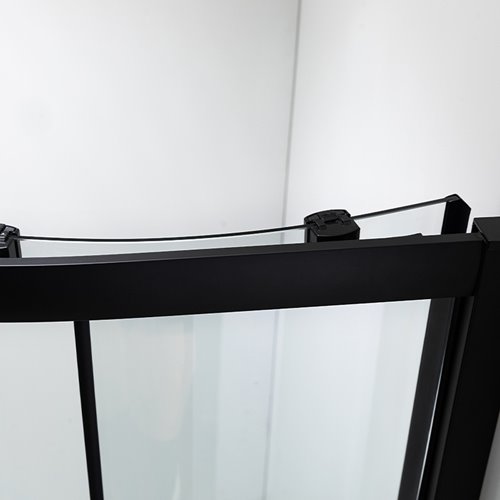 Kabina prysznicowa na głębokim brodziku czarny profil 80x80 Maja Hydrosan