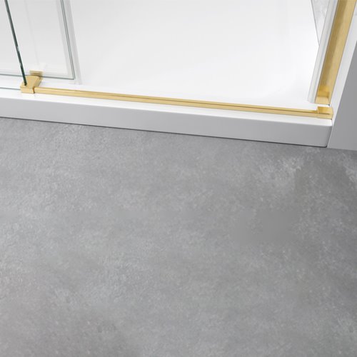 Złote drzwi prysznicowe do wnęki 95-100 cm rozsuwane szkło 8 mm KZ09A