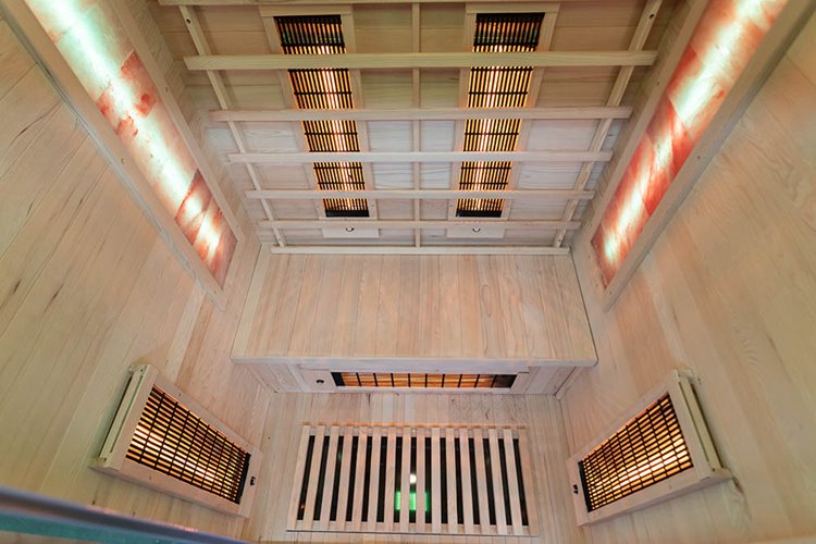 Sauna na podczerwień dwuosobowa panele sól himalajska 120X105X190CM MO-EA2R Infrared Mazur