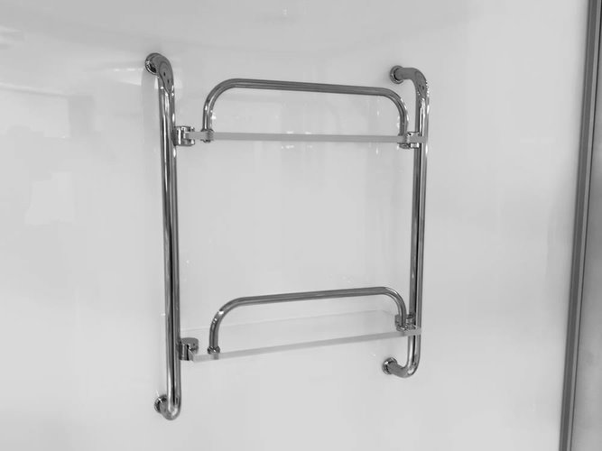 Biała duża kabino wanna spa z hydromasażem i sauną parową 135x135 cm MO-08135BS