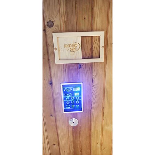 Sauna fińska ogrodowa zewnętrzna beczka 6 osobowa 210x210 Tromso