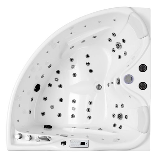 Wanna narożna z hydromasażem narożna 150x150 cm Roma 764 Hydrosan Lewa