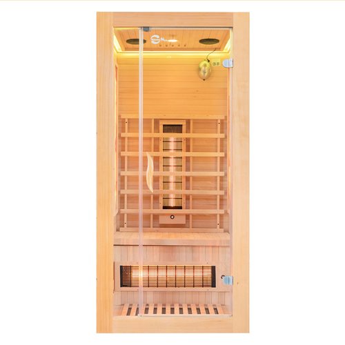 Sauna na podczerwień jednoosobowa + kamienie solne 90X90X190CM MO-EA1RS Infrared Mazur