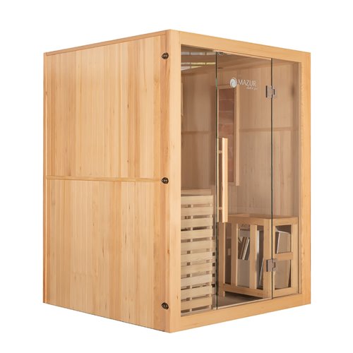 Sauna sucha fińska piec 4,5 KW Harvia BC45 + kamień solny 150X150X200CM MO-EA3S XL Mazur