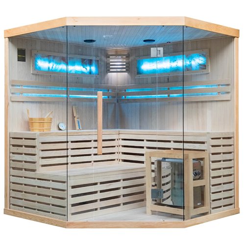 Sauna sucha fińska piec 6 KW Harvia BC60 + kamień solny 180X180X200CM MO-EA4CS Mazur