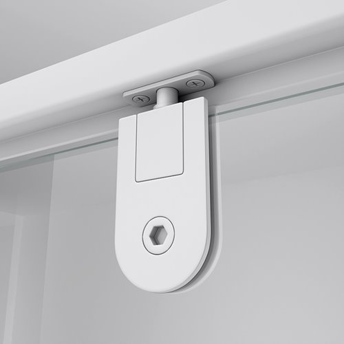 Biała kabina prysznicowa 80x80 kwadratowa drzwi pełne uchylne KZ04B