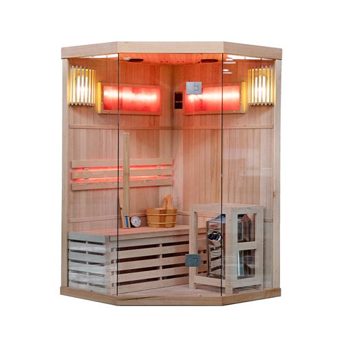 Sauna fińska 2 osobowa wysokotemperaturowa 3,5KW Harvia 120x120 cm Kemi2