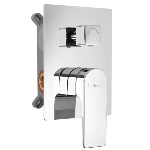 Chromowany zestaw prysznicowy podtynkowy Moby Rea