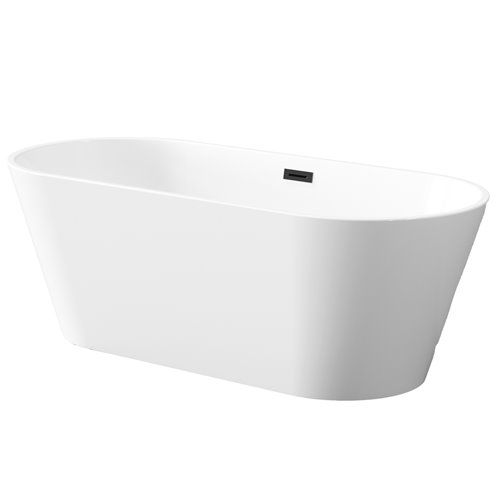 Wanna wolnostojąca 170 cm Limnos Invena AN-00-140-KPL wykończenie czarne zdjęcie 2
