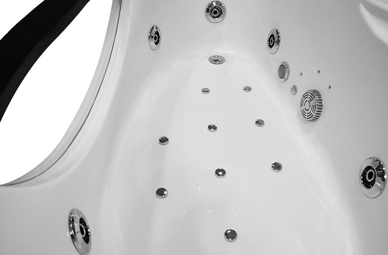 Wanna z hydromasażem narożna 169x90 cm prawa MO-0024