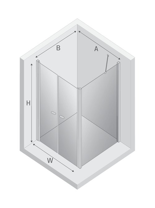 Kabina prysznicowa 80x100 D-0144A/D-0093B New Soleo New Trendy