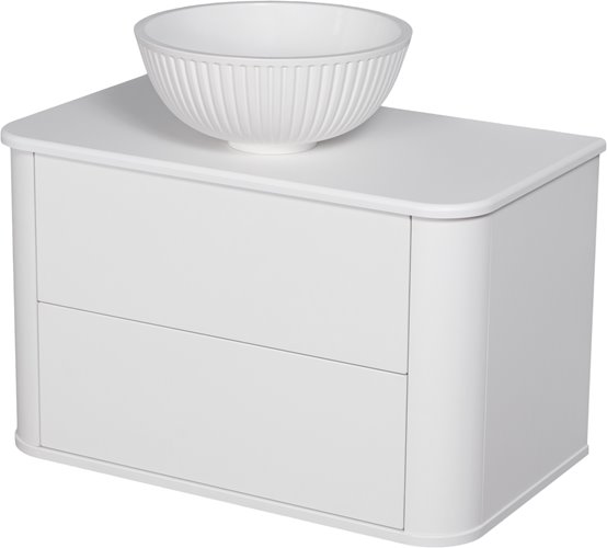 Szafka łazienkowa wisząca LILIA SMOOTH 80 cm biały mat z umywalką Gante