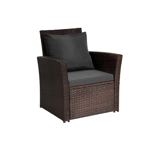 Meble ogrodowe z technorattanu sofa, stół, fotele zestaw Lagos kolor brąz zdjęcie 9