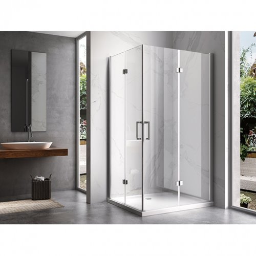 Kabina prysznicowa drzwi składane prostokątna 100x80 KZ12BC