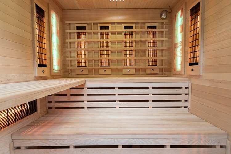 Sauna na podczerwień czteroosobowa panele sól himalajska 180X160X200CM MO-EA4R Infrared Mazur