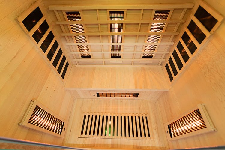 Sauna na podczerwień trzyosobowa panele sól himalajska 150X120X190CM MO-EA3R Infrared Mazur