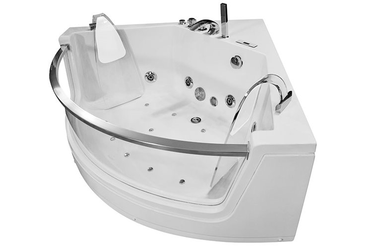 Wanna z hydromasażem przeszklona narożna 141x141 cm MO-0053