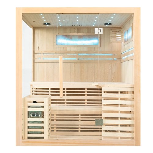 Sauna sucha fińska piec 6 KW Harvia BC60 + kamień solny 180X160X200CM MO-EA4-II Mazur