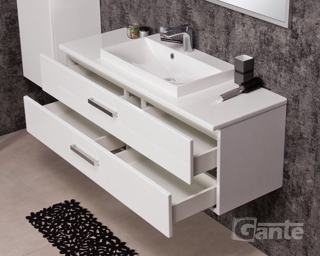 Szafka wisząca z umywalką nablatową 120 cm 39/S2 seria Fokus B