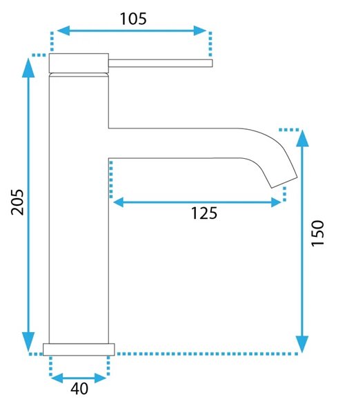Inox bateria umywalkowa niska Clif Rea