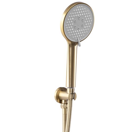 Złoty szczotkowany zestaw prysznicowy podtynkowy Verso Rea