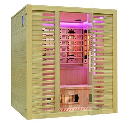 Sauna na podczerwień kamień solny + turmaliny 180X160X200CM MO-RL4ST XL Infrared Mazur