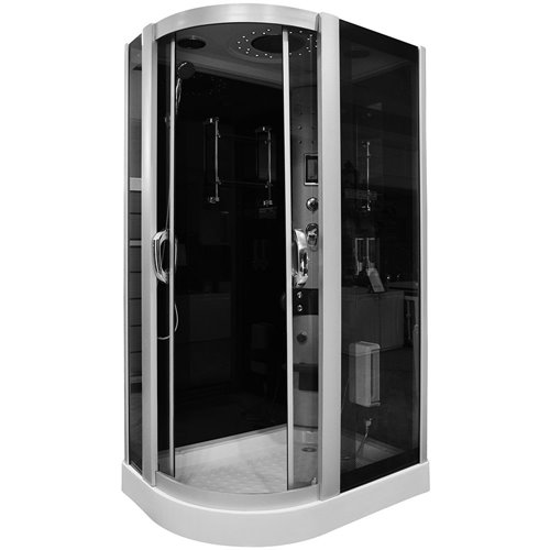 Kabina prysznicowa z hydromasażem na niskim brodziku 120x85 lewa MO-09914L