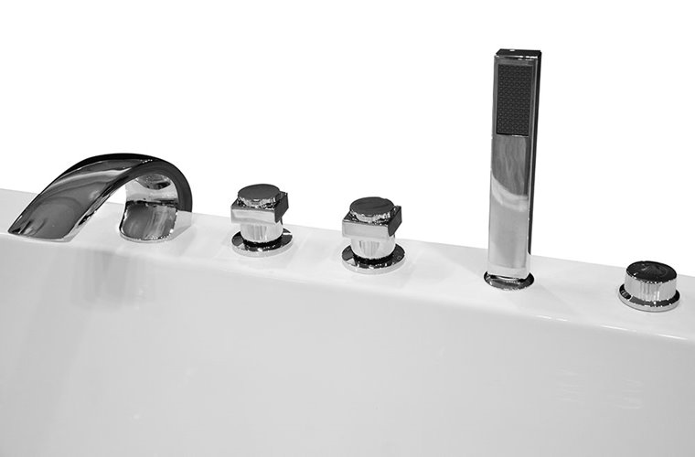 Wanna z hydromasażem przyścienna podwójna 176x121 cm MO-0056