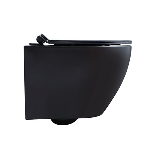 Czarna matowa miska wc wisząca Mizu Rimless 4.0 MIZU-MTB-RIM-01 Hydrosan