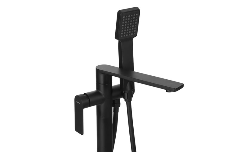 Czarna bateria wannowa wolnostojąca CMB7159BL Trino Corsan