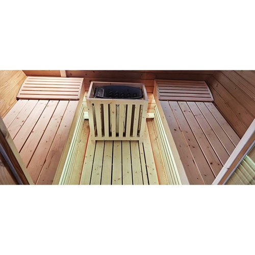 Sauna fińska ogrodowa zewnętrzna beczka 6 osobowa 210x210 Tromso
