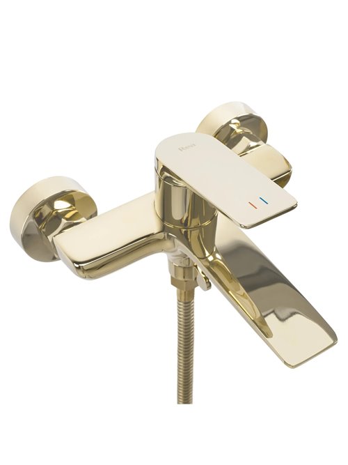 Złota bateria wannowa Avalon Rea