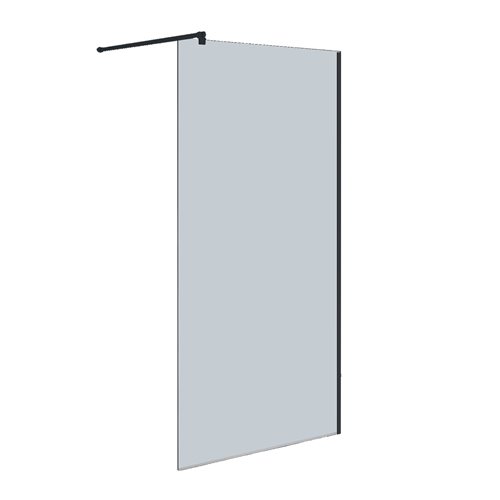 Ścianka prysznicowa czarne wykończenie 90 cm BKP251T09K Easy In powłoka Clean Glass