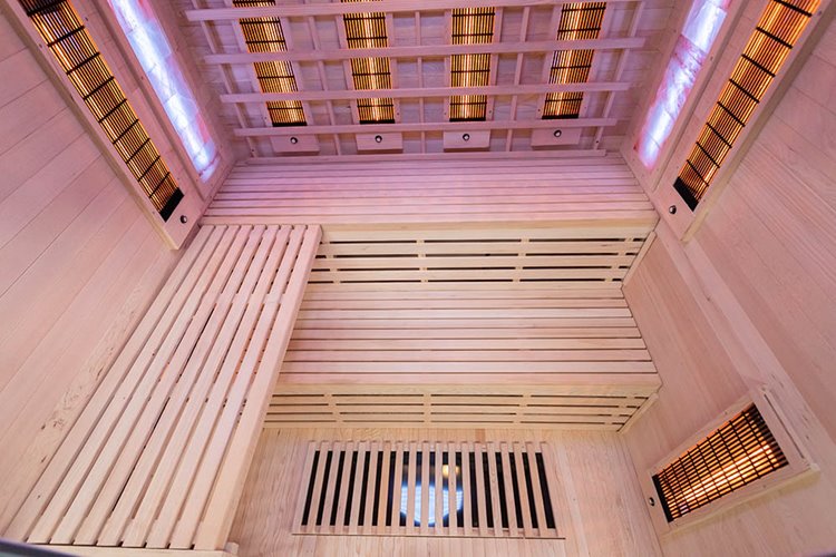 Sauna na podczerwień czteroosobowa panele sól himalajska 180X160X200CM MO-EA4R Infrared Mazur