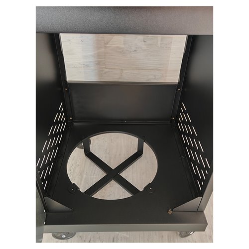 Grill gazowy ZEUS-A kolor czarny ruszt żeliwny moc 8,5 kW + pokrowiec + palnik boczny