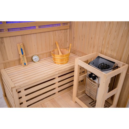 Sauna fińska 2-osobowa narożna 120x120 cm piec Harvia 3,5KW Bodo2