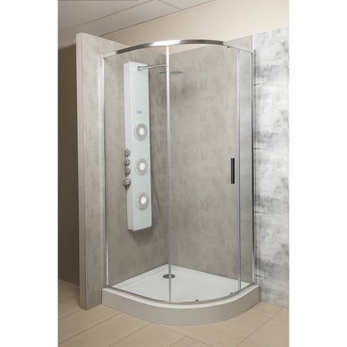 Kabina prysznicowa asymetrczyna z brodzikiem lewa 100x80 Solid RPA Kerra