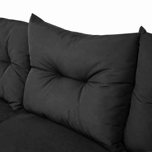 Zestaw mebli ogrodowych z technorattanu narożnik, stół, pufy Toledo brąz zdjęcie 17