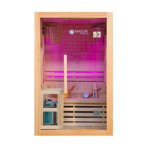 Sauna sucha fińska piec 3,5 KW Harvia BC35 + kamień solny 121X106X192CM MO-EA2S Mazur