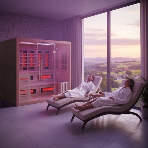 Sauna Combo na podczerwień + fińska 6-osobowa 200x160 cm Helsi2 8KW