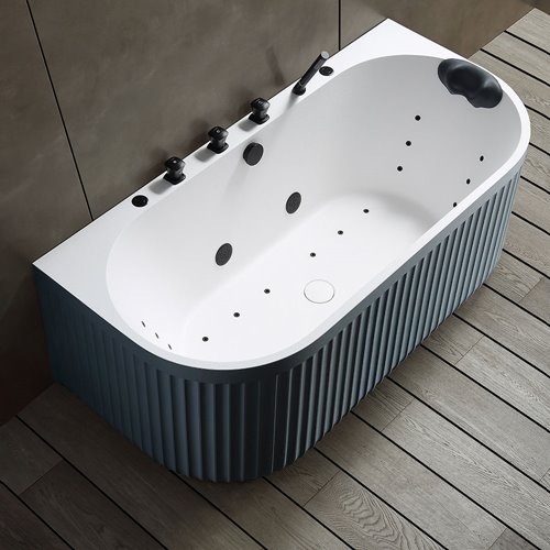 Wanna wolnostojąca przyścienna z hydromasażem 170x85 cm MUE-005GBW