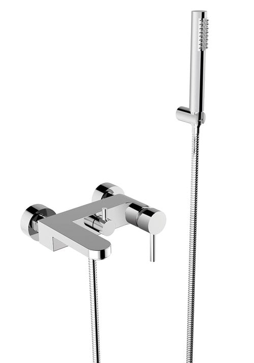 Bateria wannowa ścienna chrom Decco Besco BW-DS-CH