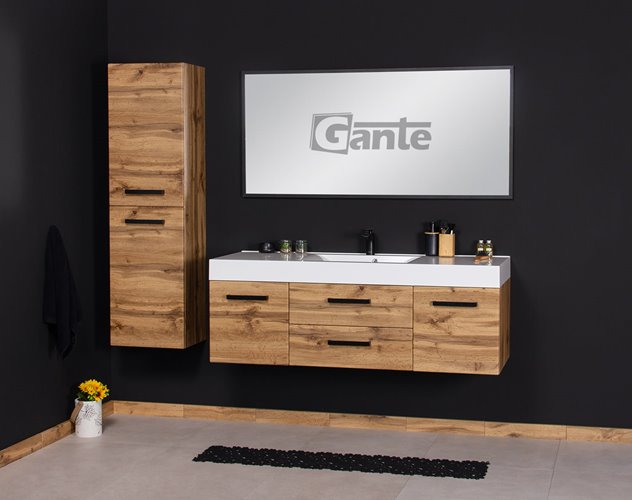 Szafka wisząca z umywalką 140 cm kolor dąb naturalny 50/2 NELA seria Fokus Loft Gante