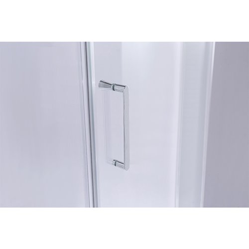 Chromowana kabina prysznicowa pięciokątna 80x80 drzwi uchylne KZ91A