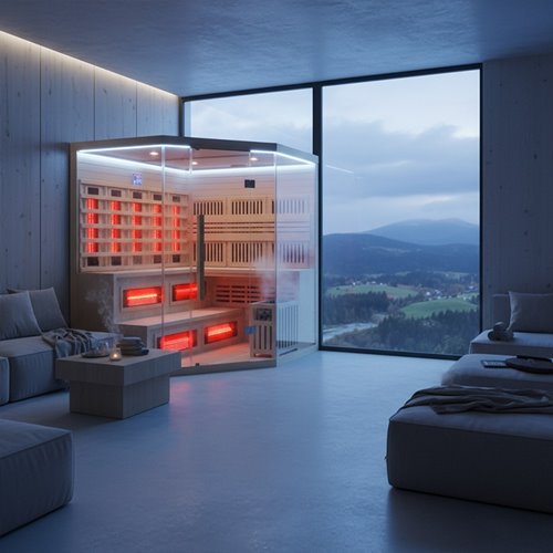 Sauna Combo na podczerwień + fińska 6 osobowa 200x200 cm Moss2 8KW