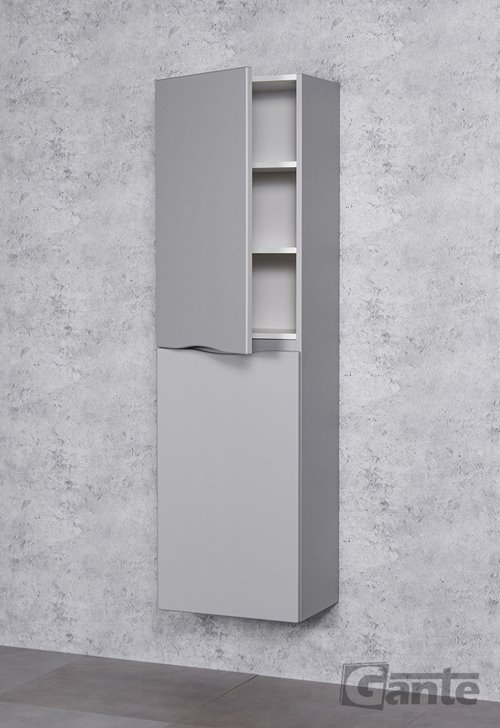 Słupek łazienkowy wiszący z koszem kolor szary ONDA 45x155 cm Gante