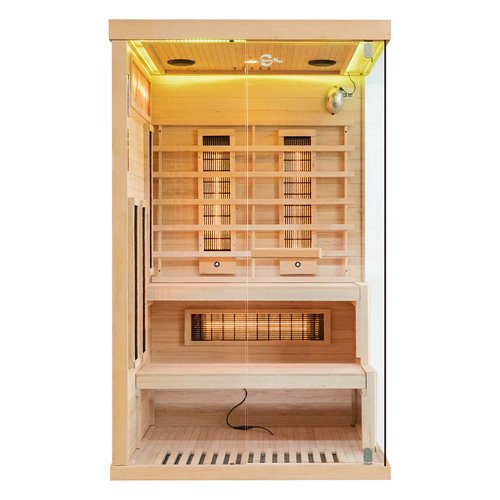 Sauna na podczerwień 2 osobowa + kamienie solne 120X120X200CM MO-EP2RSL Infrared Mazur