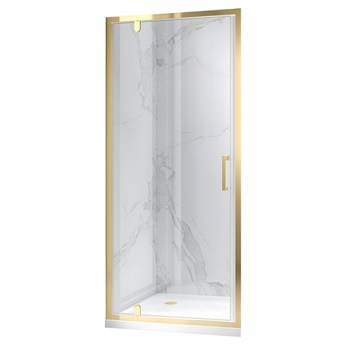Drzwi prysznicowe 90 cm złoto szczotkowane